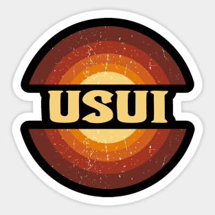 Vintage Proud Name Usui Birthday Gifts Circle Sticker